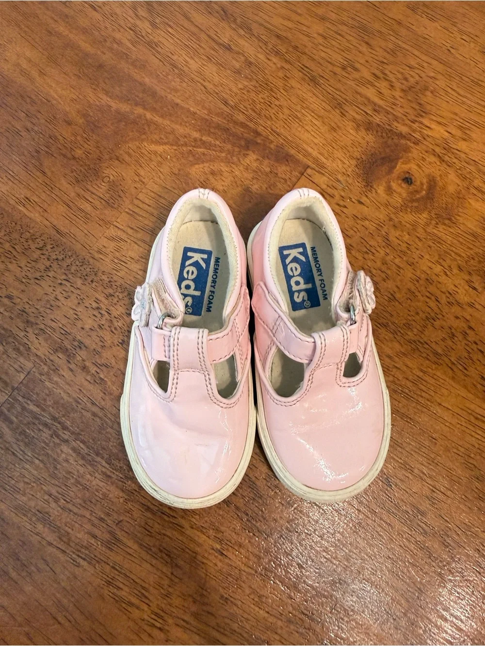Keds Daphne Girls T-Strap Mary Jane Pink Patent Leather Sneakers Toddler Kid 5